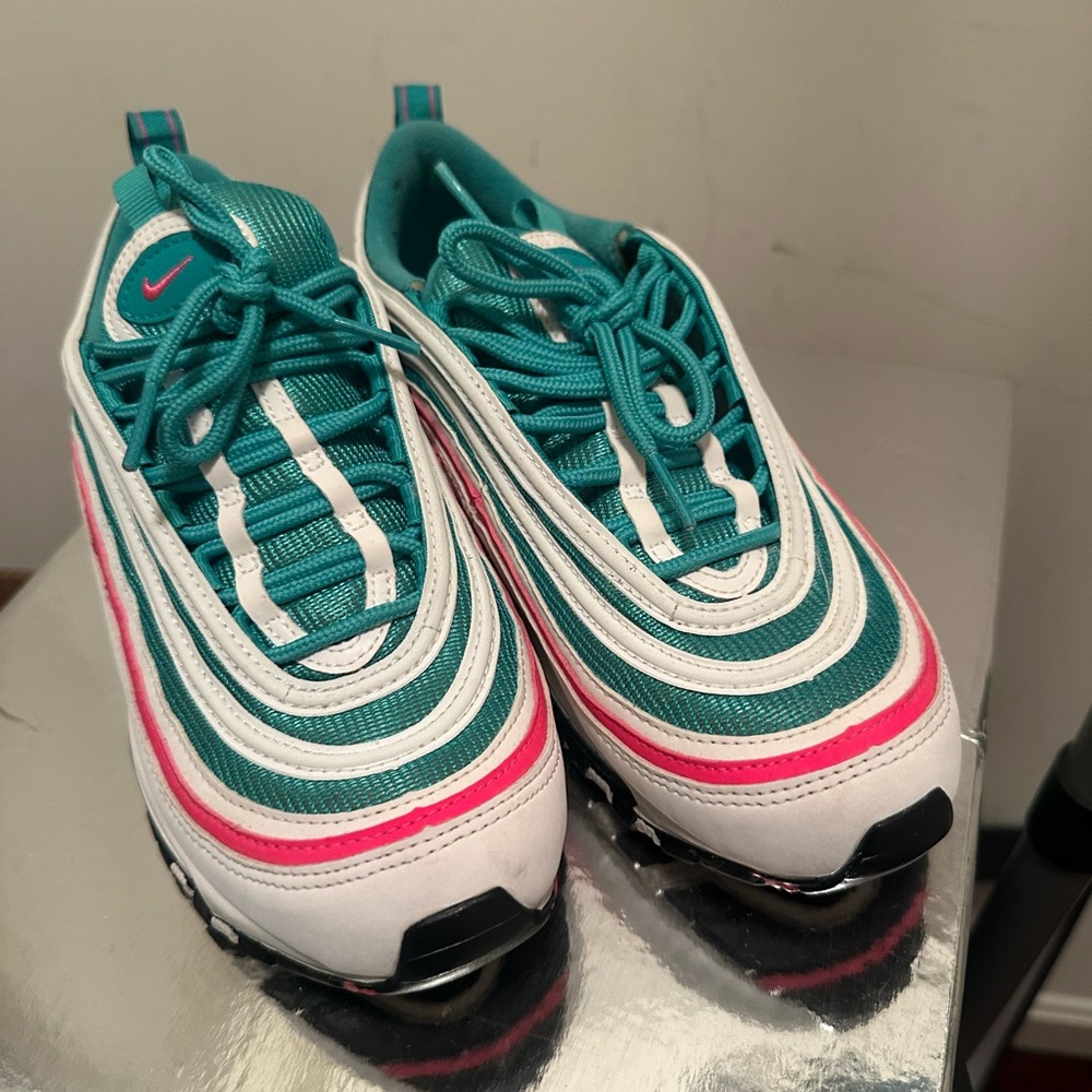Nike Kids Shoes - Teal, White, and Pink